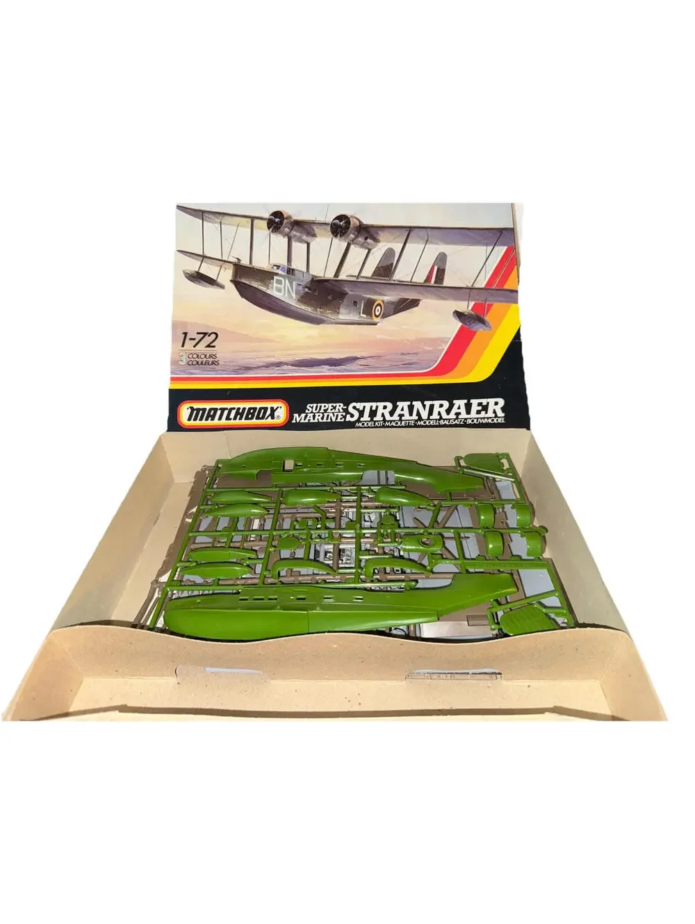 Matchbox Super-Marine Stranraer British Biplane Seaplane - Opened Box 1/72